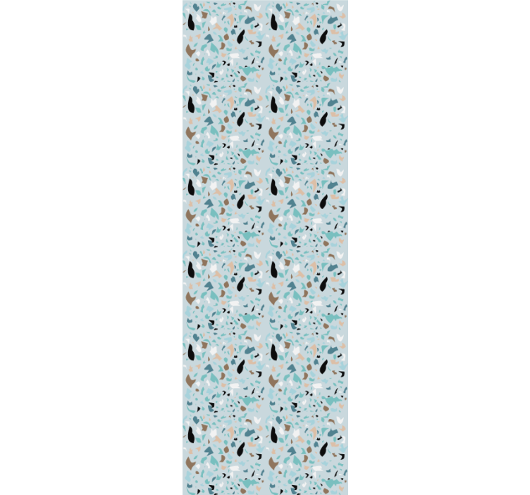 Light blue terrazzo effect wallpaper for dining area - TenStickers