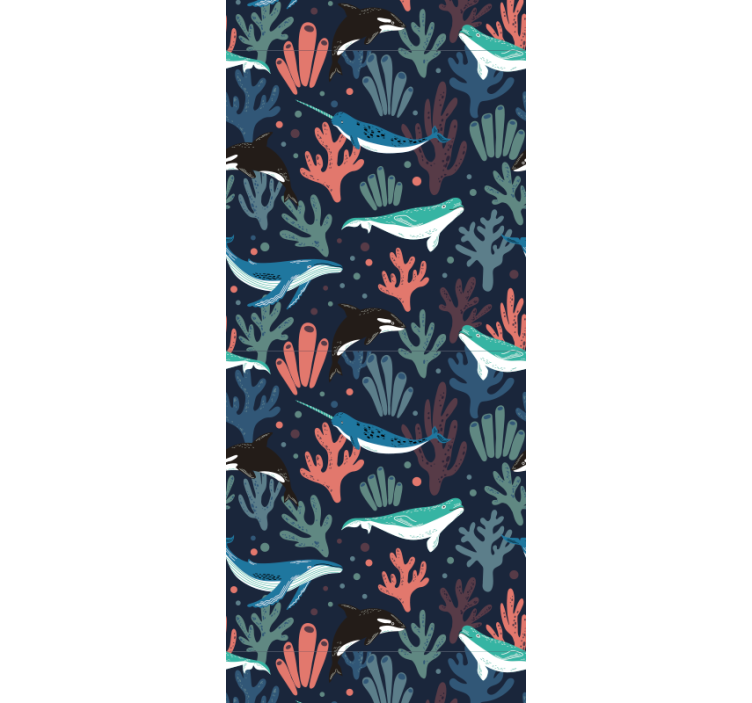 Underwater Scene fishes wallpaper - TenStickers