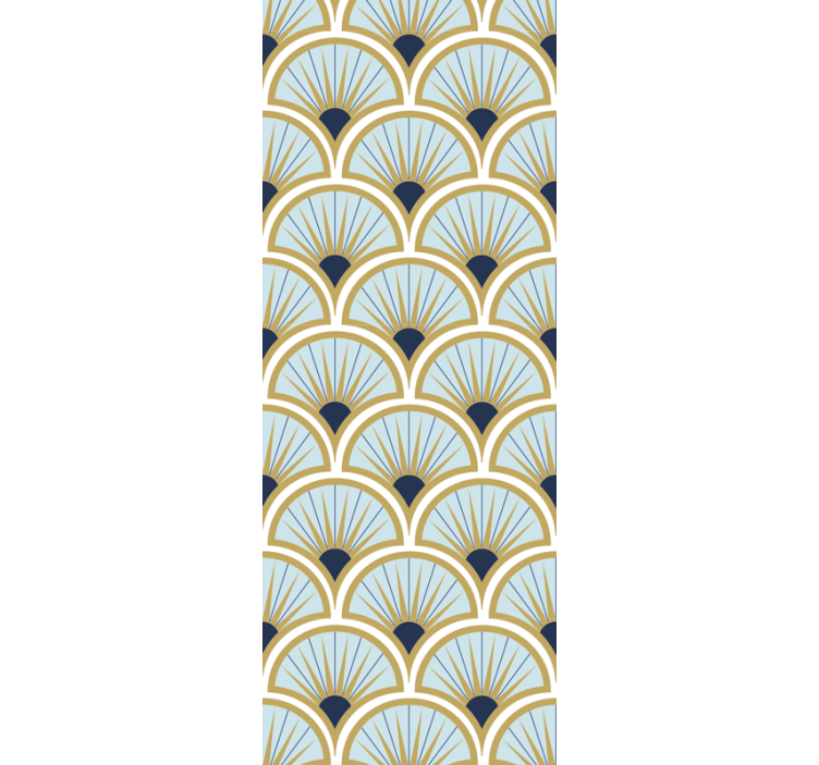 Elegant fan patterns contemporary wallpaper - TenStickers