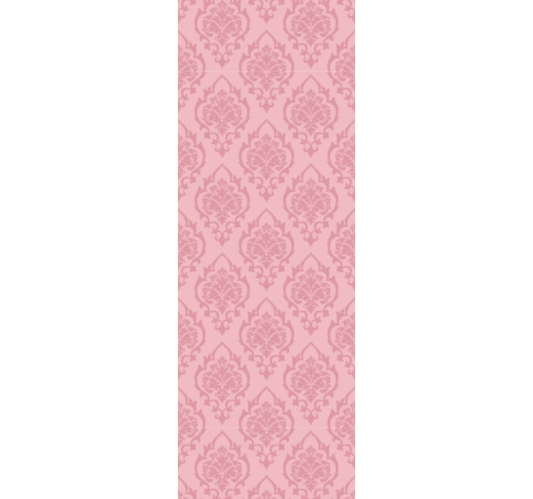 Pink floral pattern baroque wallpaper - TenStickers