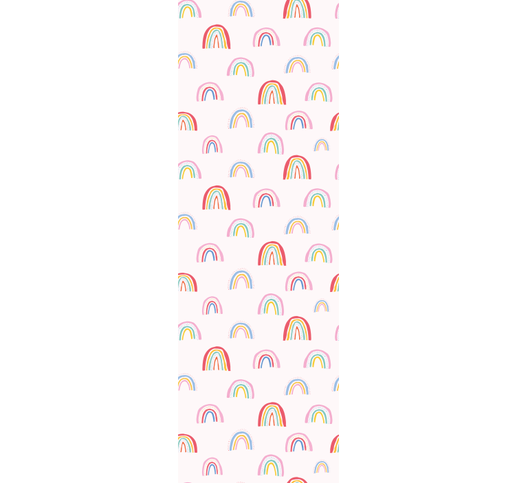 Colorful rainbow patterns wallpaper childrens room - TenStickers