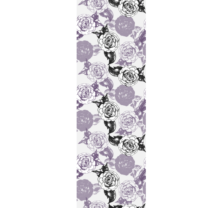 Floral wallpaper charming rose pattern - TenStickers