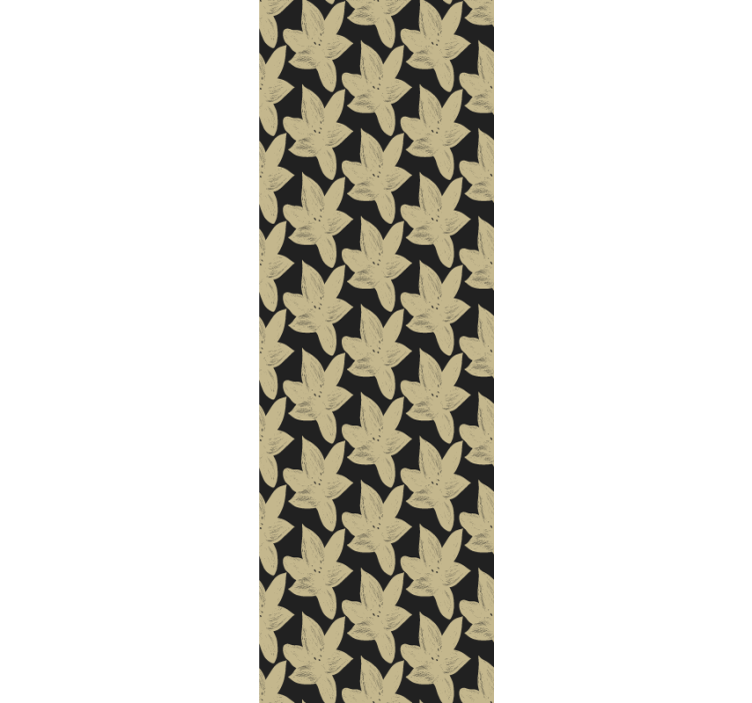 Elegant floral leaves bathroom wallpaper - TenStickers