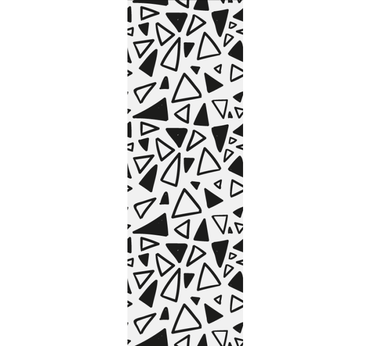 Black and white motif triangles wallpaper - TenStickers