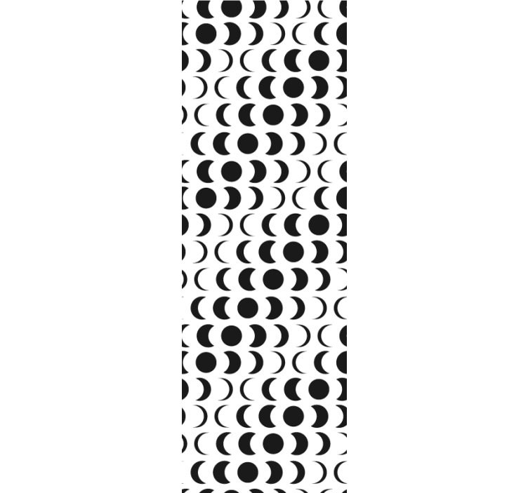 Black Circular Pattern wallpaper geometric - TenStickers