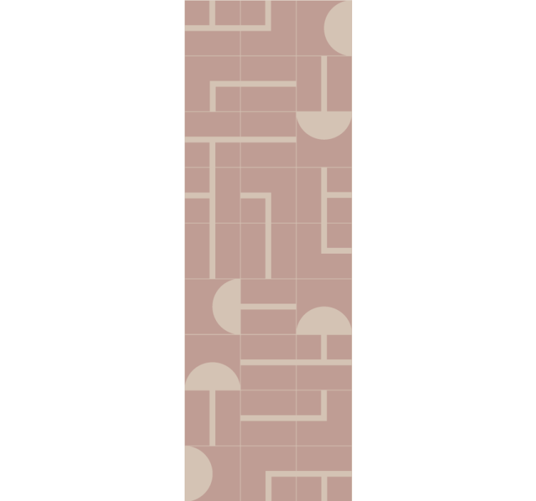 Beige soft shapes wallpaper geometric - TenStickers