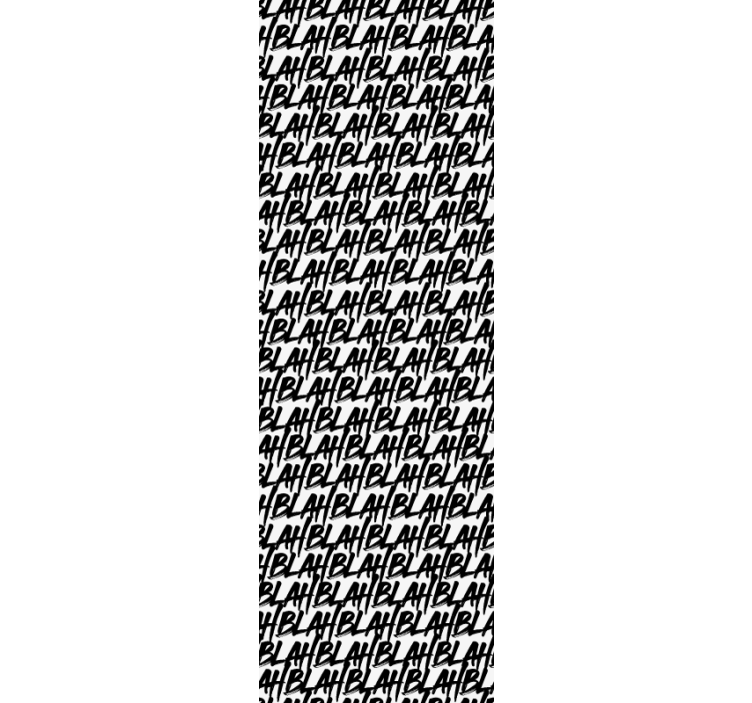 Blahblach pattern lettering wallpaper - TenStickers