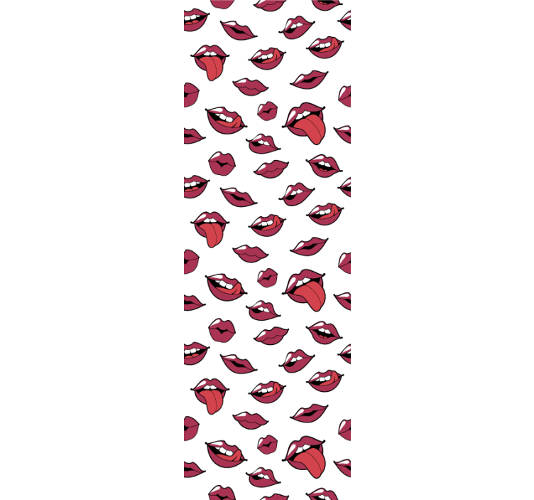 Expressive Lip Motifs custom wallpaper - TenStickers