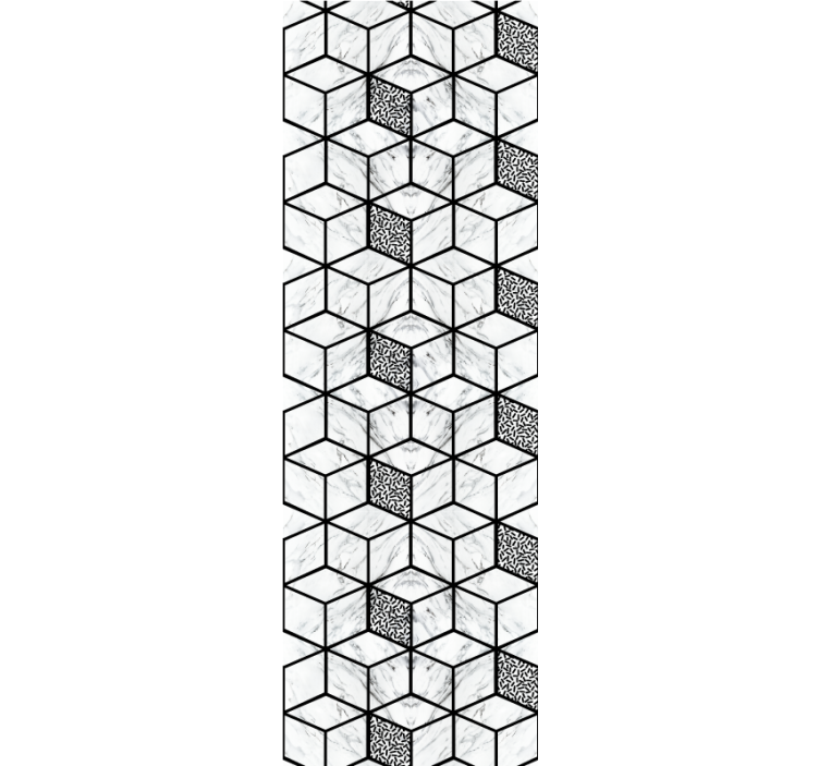 Cubic Pattern Design wallpaper geometric - TenStickers