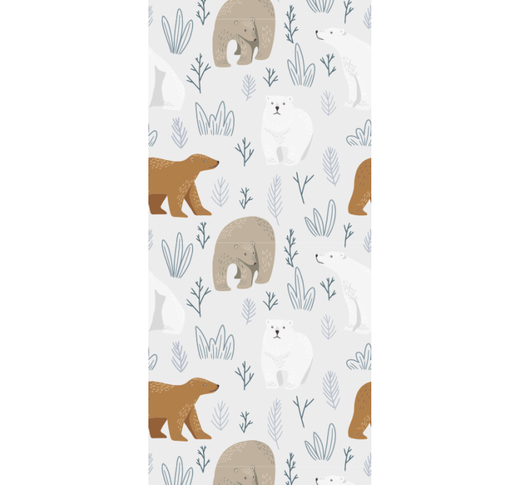Cute forest bears bedroom wallpaper - TenStickers