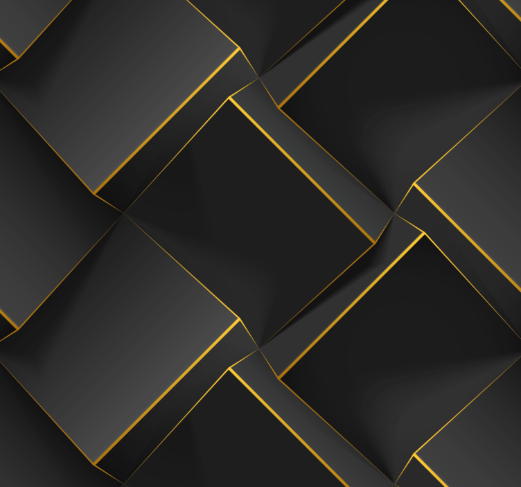 Geometric Black Patterns 3 d wall paper - TenStickers