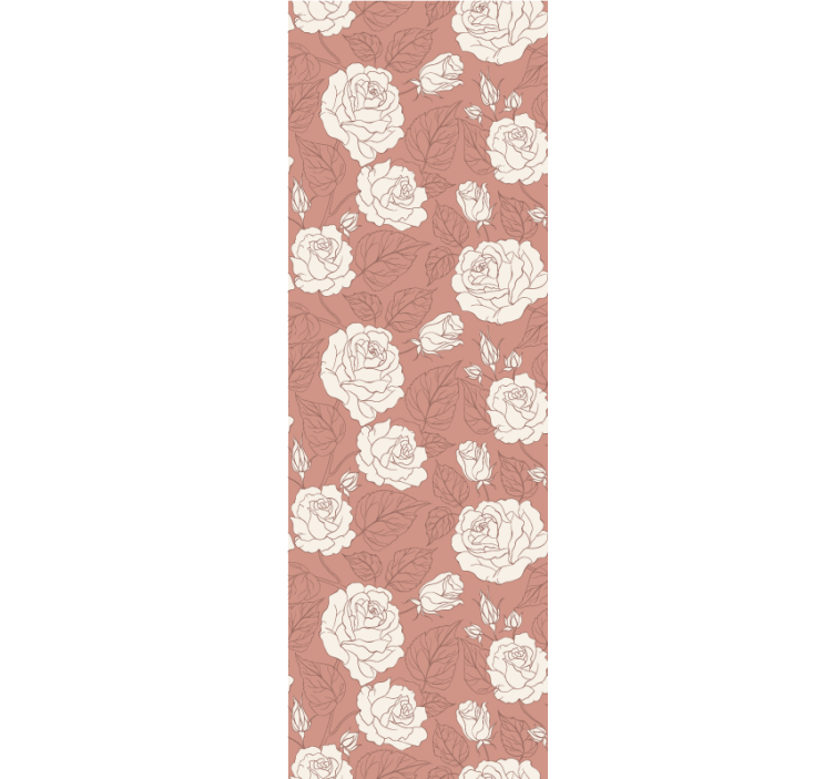 Rose petal pattern flowers wallpaper - TenStickers