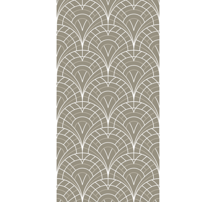 Curved Line Patterns contemporary wallpaper - TenStickers