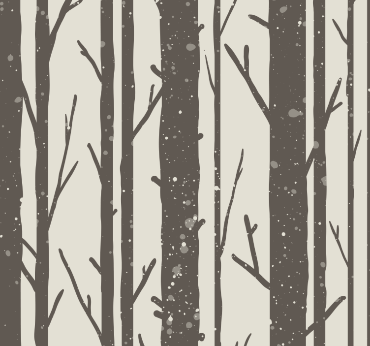 winter trees headboard wallpaper - TenStickers