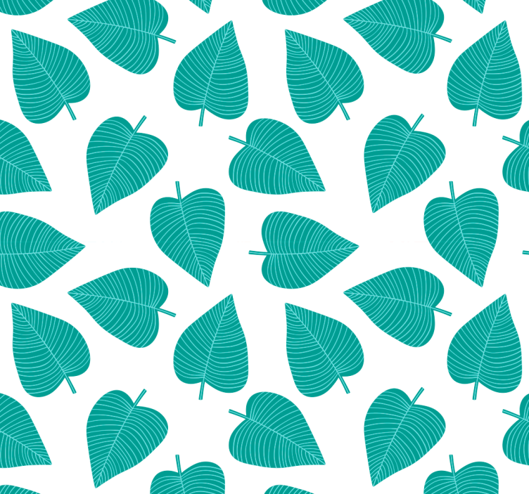 Leaf Pattern leaves wallpaper - TenStickers