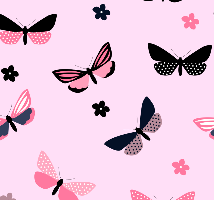 Butterfly Motif butterflies wallpaper - TenStickers
