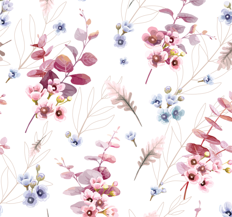 Botanical Illustration wallpaper teenage bedroom - TenStickers