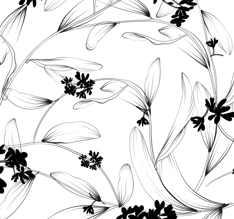 Floral Clustered Design flowers wallpaper - TenStickers