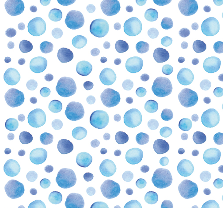 Blue Dot Delight polka dots wallpaper - TenStickers