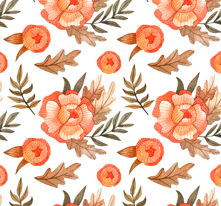 Floral Arrangement Motif flowers wallpaper - TenStickers