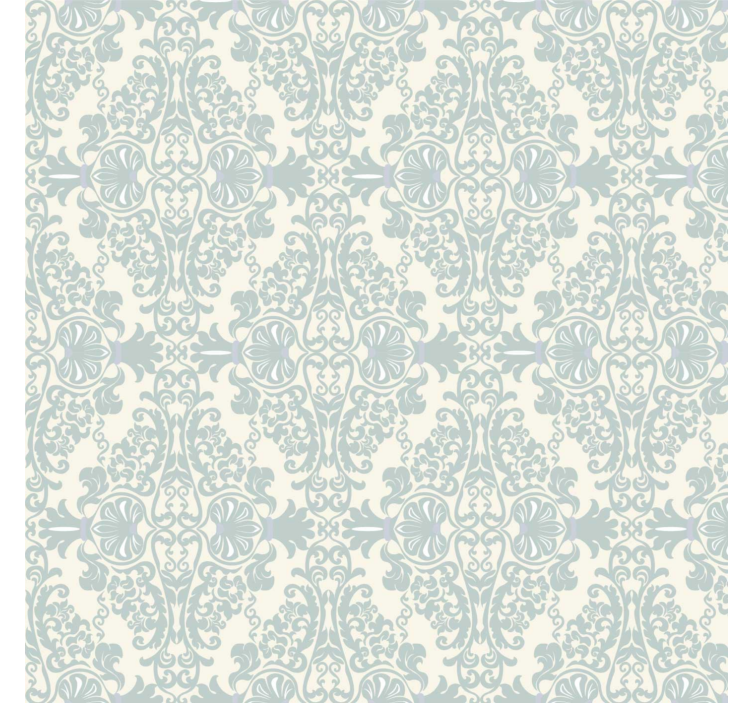 Green pattern baroque wallpaper - TenStickers