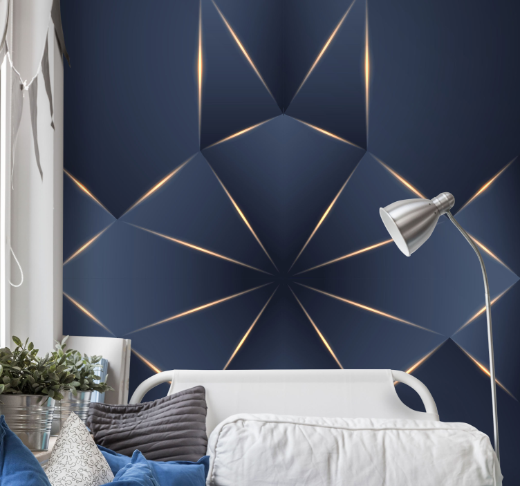3D geometric figures  3D Wallpaper - TenStickers