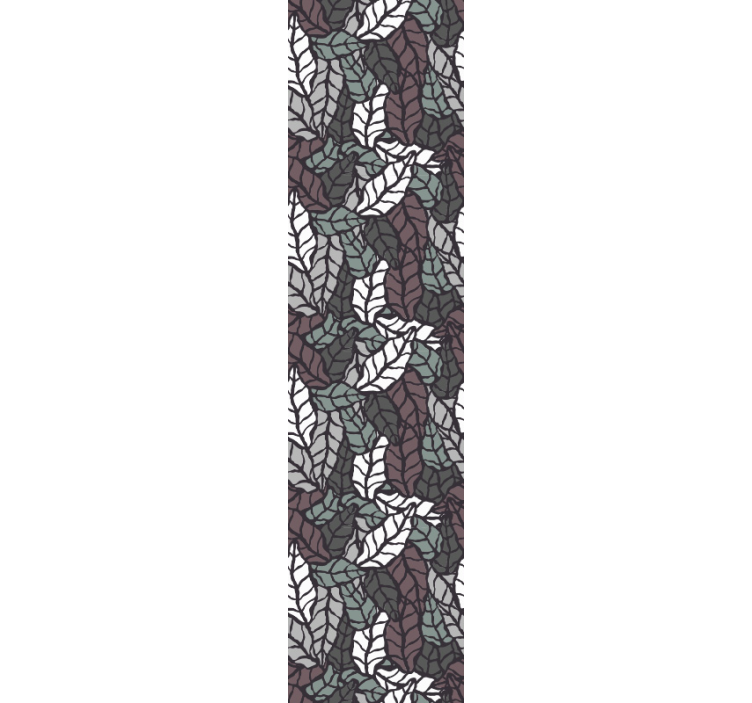 Dark Pattern Motif leaves wallpaper - TenStickers