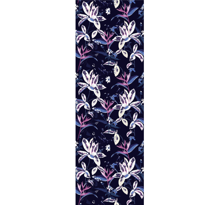 Floral Night Garden flowers wallpaper - TenStickers