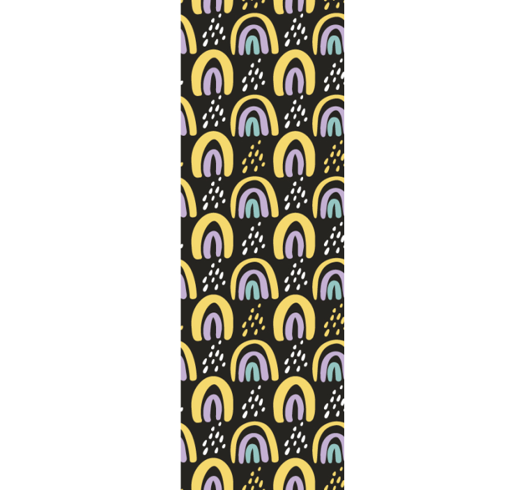 Colorful Rainbow Pattern nursery room wallpaper - TenStickers