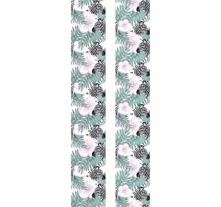 Zebra in the garden Animal Wallpaper - TenStickers