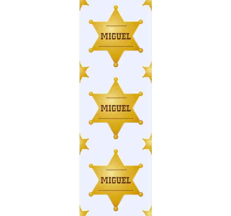 Customizable Sheriff Stars nursery room wallpaper - TenStickers