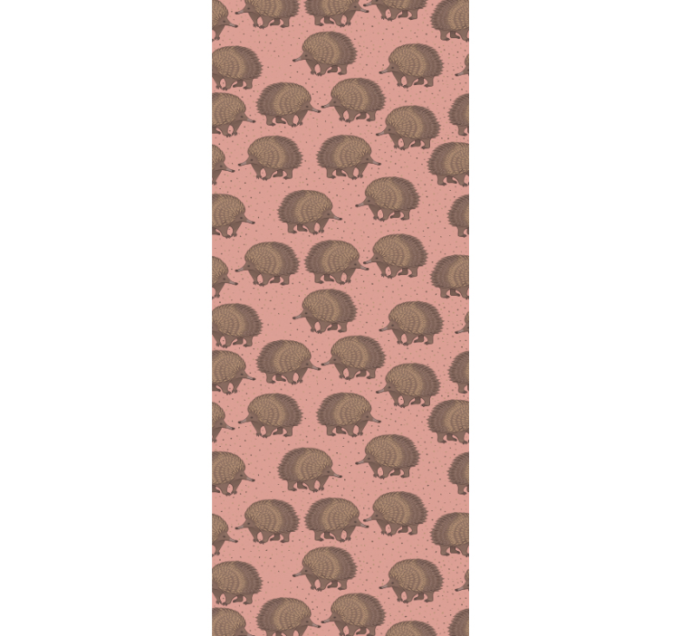 Hedgehog red motif animals wallpaper - TenStickers
