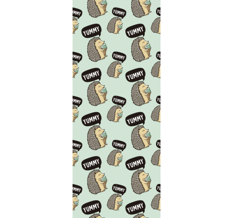 Cute Hedgehog Print animals wallpaper - TenStickers