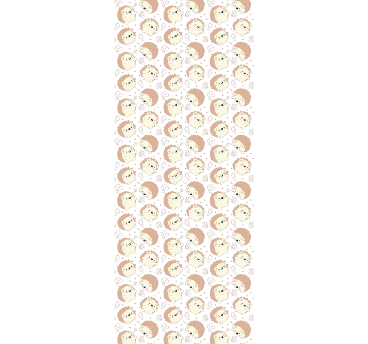 Hedgehog motif wallpaper childrens room - TenStickers