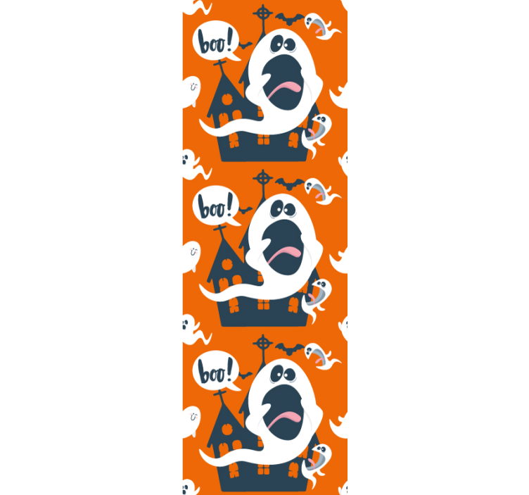 Ghosts and Haunts cute halloween wallpaper - TenStickers