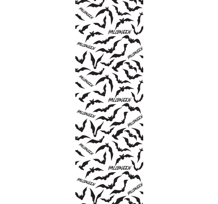 Bats and Text cute halloween wallpaper - TenStickers