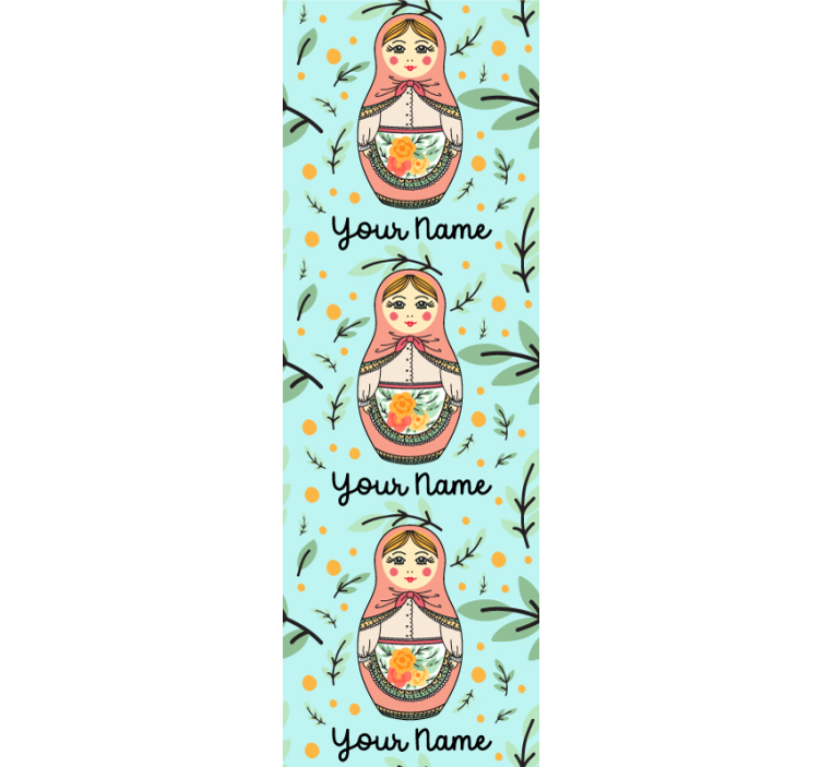 Matryoshka with name Childrens Wallpaper - TenStickers