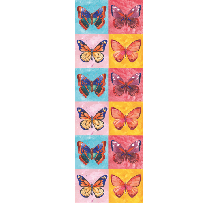 Vibrant Insect Display butterflies wallpaper - TenStickers