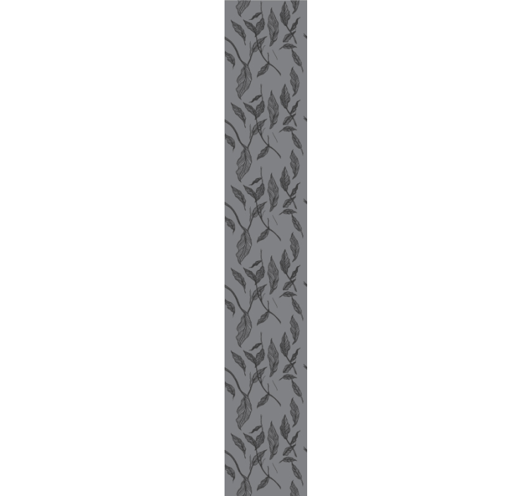 Gray simple pattern leaves wallpaper - TenStickers