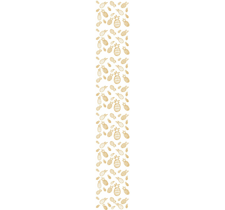 Tropical pineapple design kitchen wallpaper - TenStickers