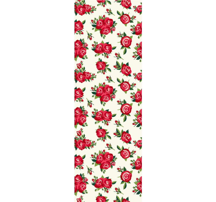 Rose Blossom Motif flowers wallpaper - TenStickers