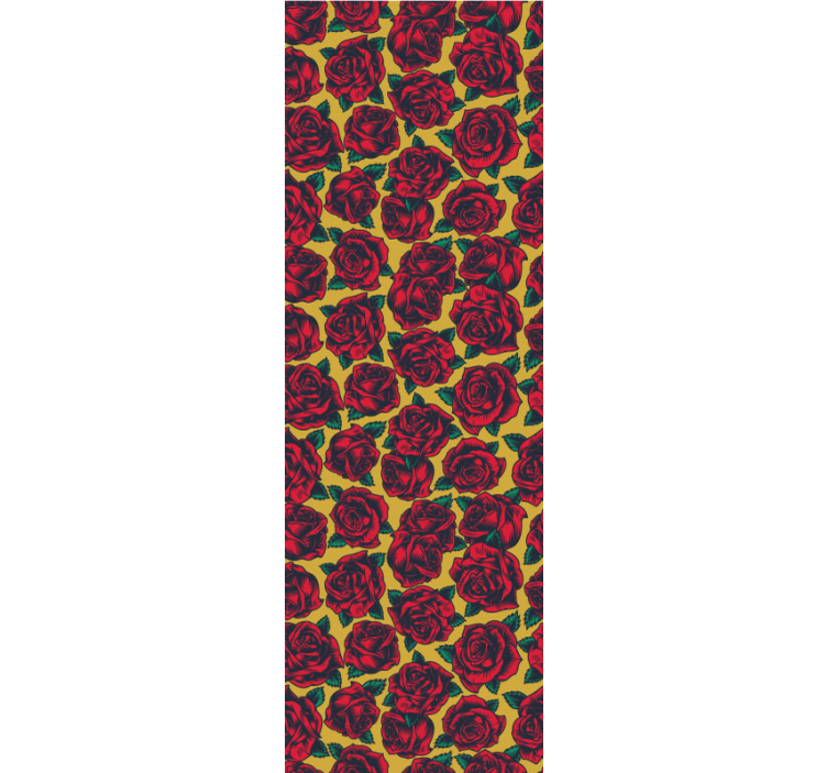 Rose Patterned Design flowers wallpaper - TenStickers