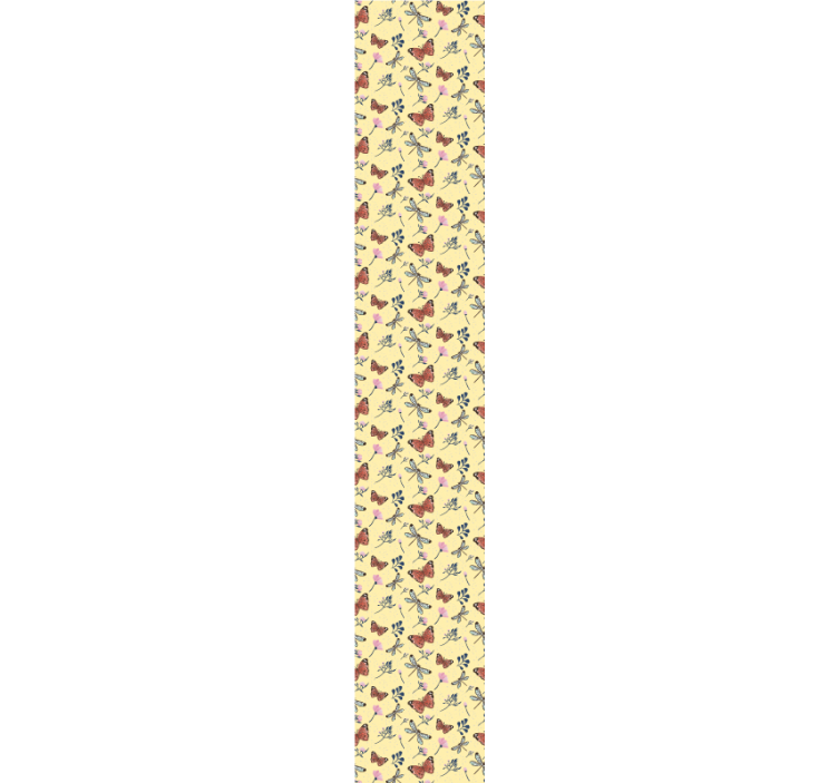 Butterflies wallpaper with floral pattern - TenStickers