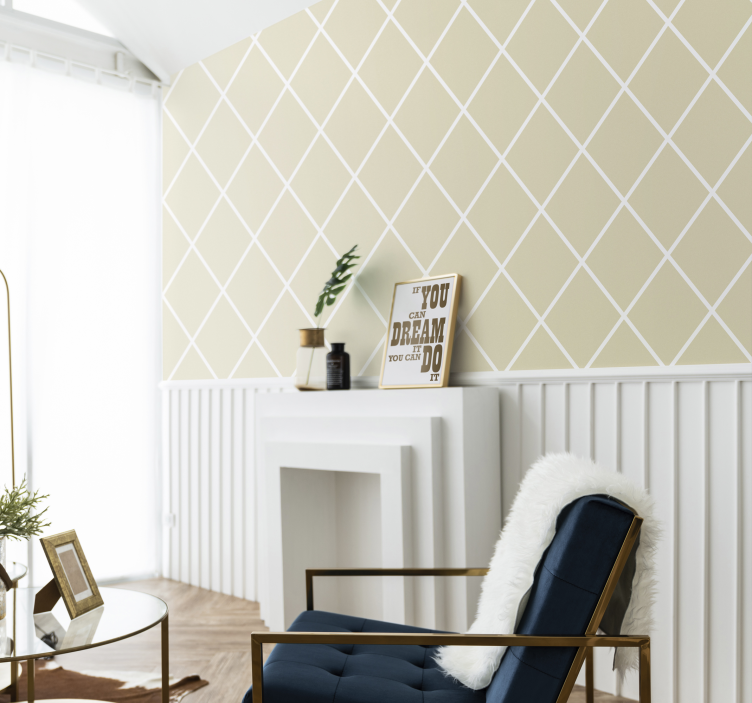 Diamond Shape Arrangement wallpaper geometric - TenStickers