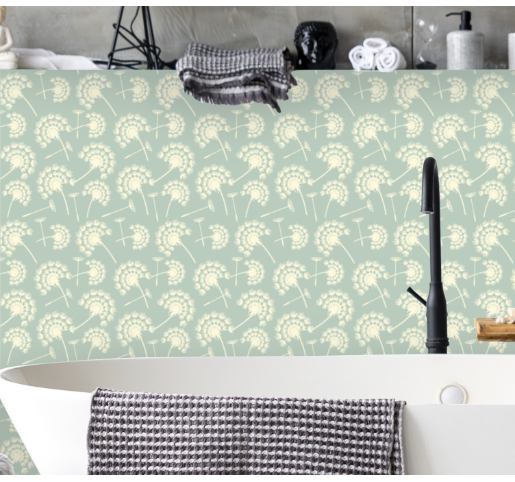 Dandelion Motif flowers wallpaper - TenStickers