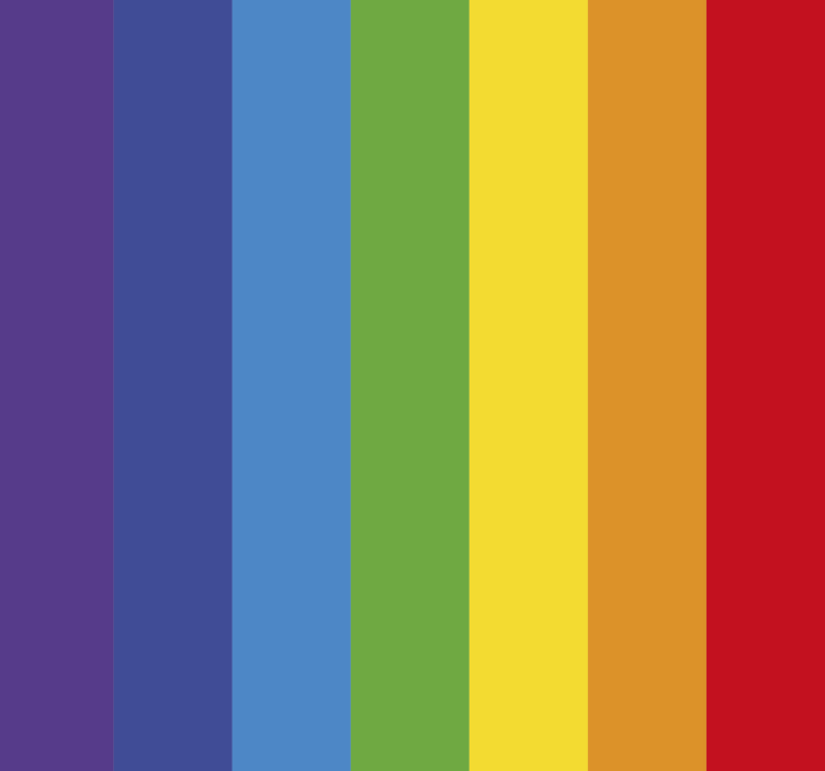 Rainbow stripes vertical wallpaper - TenStickers