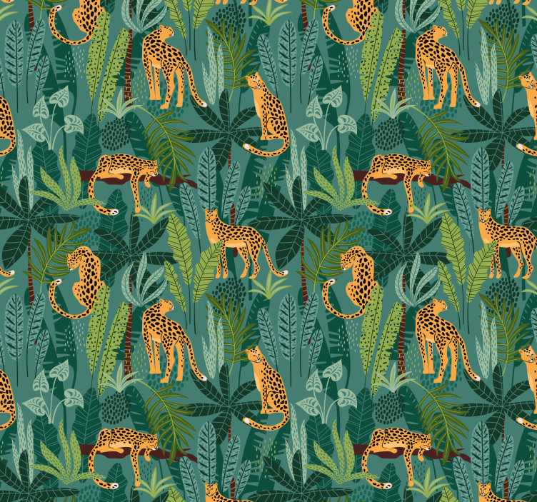 3 Leopard in the Jungle wallpaper - TenStickers