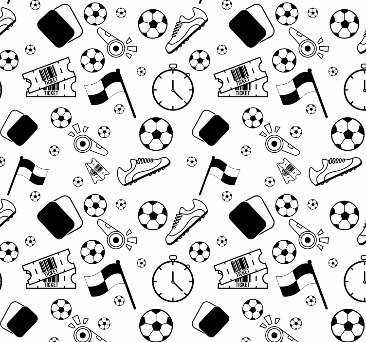 Soccer Motifs nordic wallpaper - TenStickers