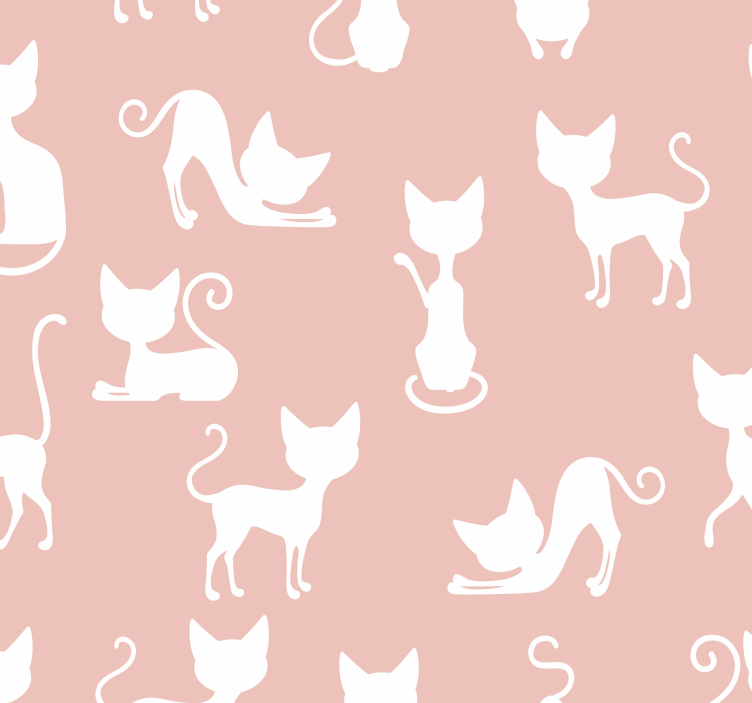 Feline Silhouette cats wallpaper - TenStickers