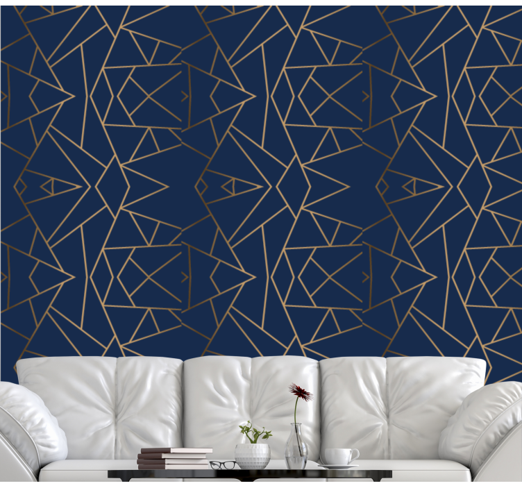 Abstract Angular Lines wallpaper geometric - TenStickers